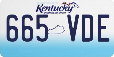 KY license plate 665VDE