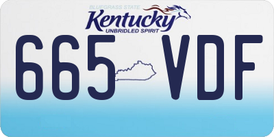 KY license plate 665VDF