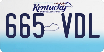 KY license plate 665VDL