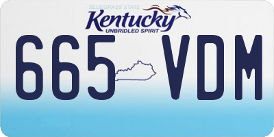 KY license plate 665VDM
