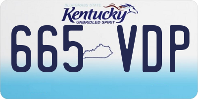 KY license plate 665VDP