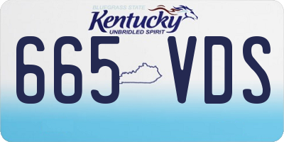 KY license plate 665VDS