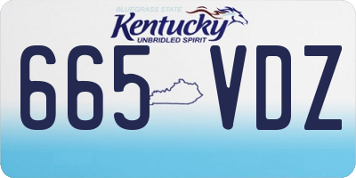 KY license plate 665VDZ