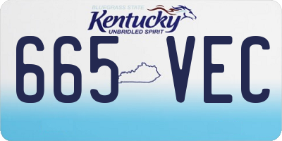 KY license plate 665VEC
