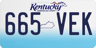 KY license plate 665VEK