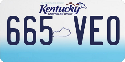 KY license plate 665VEO