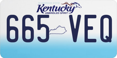 KY license plate 665VEQ