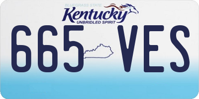 KY license plate 665VES