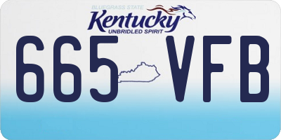 KY license plate 665VFB