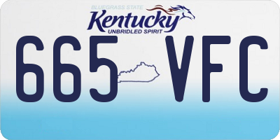 KY license plate 665VFC