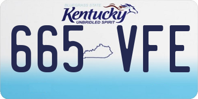 KY license plate 665VFE