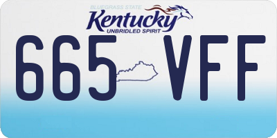 KY license plate 665VFF