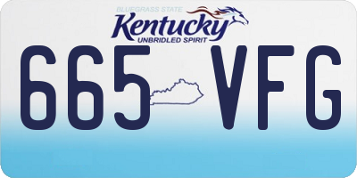 KY license plate 665VFG