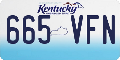 KY license plate 665VFN