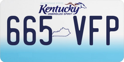 KY license plate 665VFP