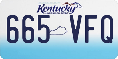 KY license plate 665VFQ