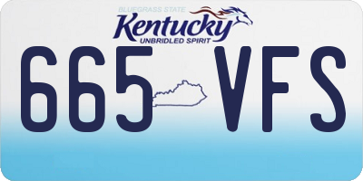 KY license plate 665VFS