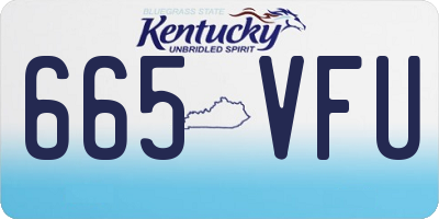 KY license plate 665VFU