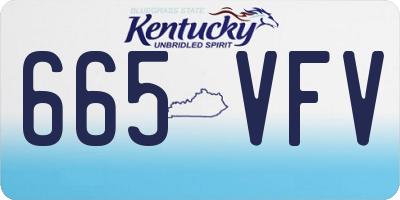 KY license plate 665VFV