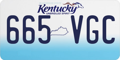 KY license plate 665VGC