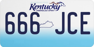 KY license plate 666JCE