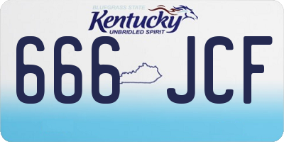 KY license plate 666JCF