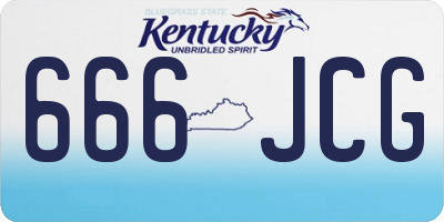 KY license plate 666JCG