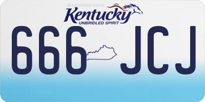 KY license plate 666JCJ