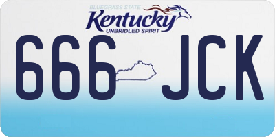 KY license plate 666JCK