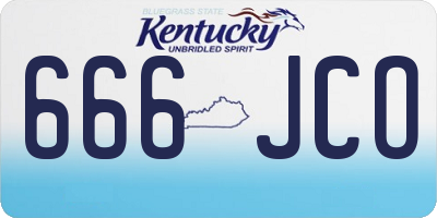 KY license plate 666JCO
