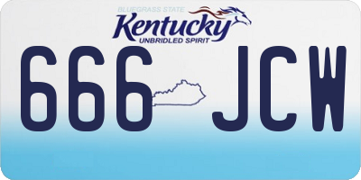 KY license plate 666JCW