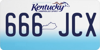 KY license plate 666JCX