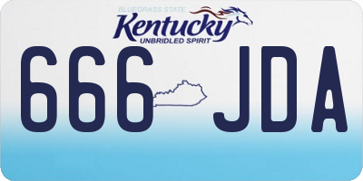 KY license plate 666JDA