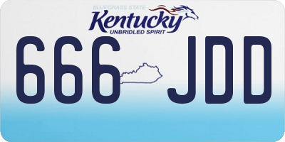 KY license plate 666JDD