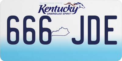 KY license plate 666JDE