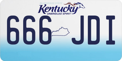 KY license plate 666JDI