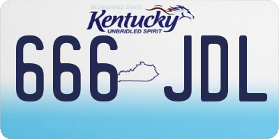 KY license plate 666JDL