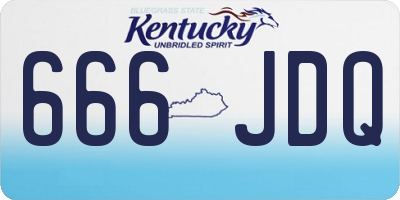 KY license plate 666JDQ