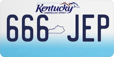 KY license plate 666JEP
