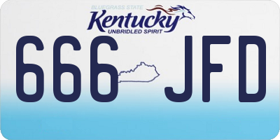 KY license plate 666JFD