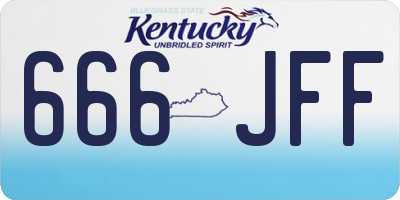 KY license plate 666JFF