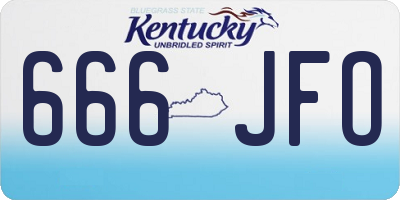 KY license plate 666JFO