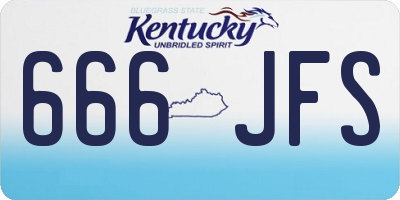 KY license plate 666JFS