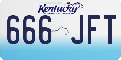 KY license plate 666JFT
