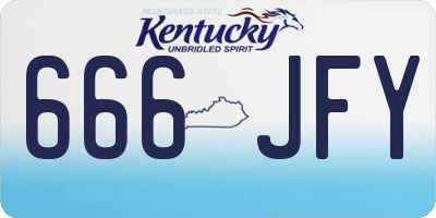 KY license plate 666JFY