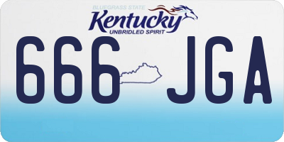 KY license plate 666JGA