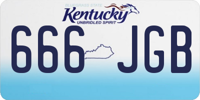 KY license plate 666JGB