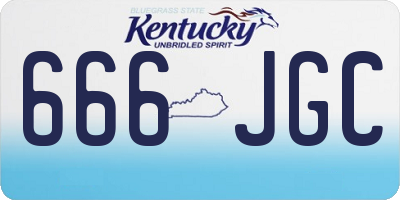 KY license plate 666JGC
