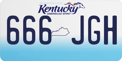 KY license plate 666JGH