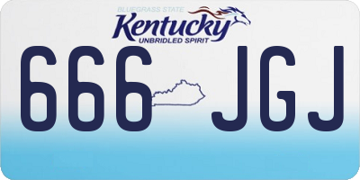 KY license plate 666JGJ